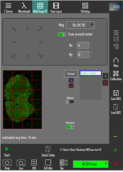 ND-Scan software for MetaMorph